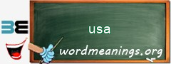 WordMeaning blackboard for usa